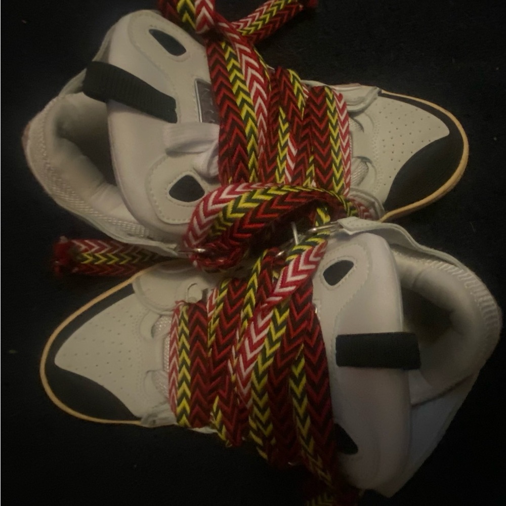 Kids High-Top Sneakers with Multicolor Laces